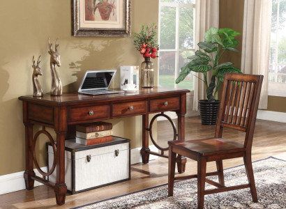Desk 2 pcs. Set Office Furnishings Table Wood Design Furniture Wardrobe Computer